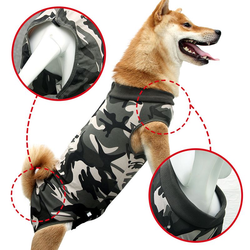 Ada Dog Post Surgery Recovery Clothing Striped Camouflage XXXL view 4