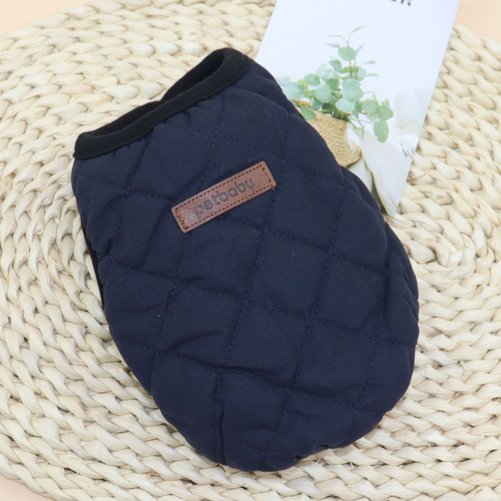 Odd Pet Dog Vest Thickened Cotton Small Breed Diamond vest wine red XS view 3