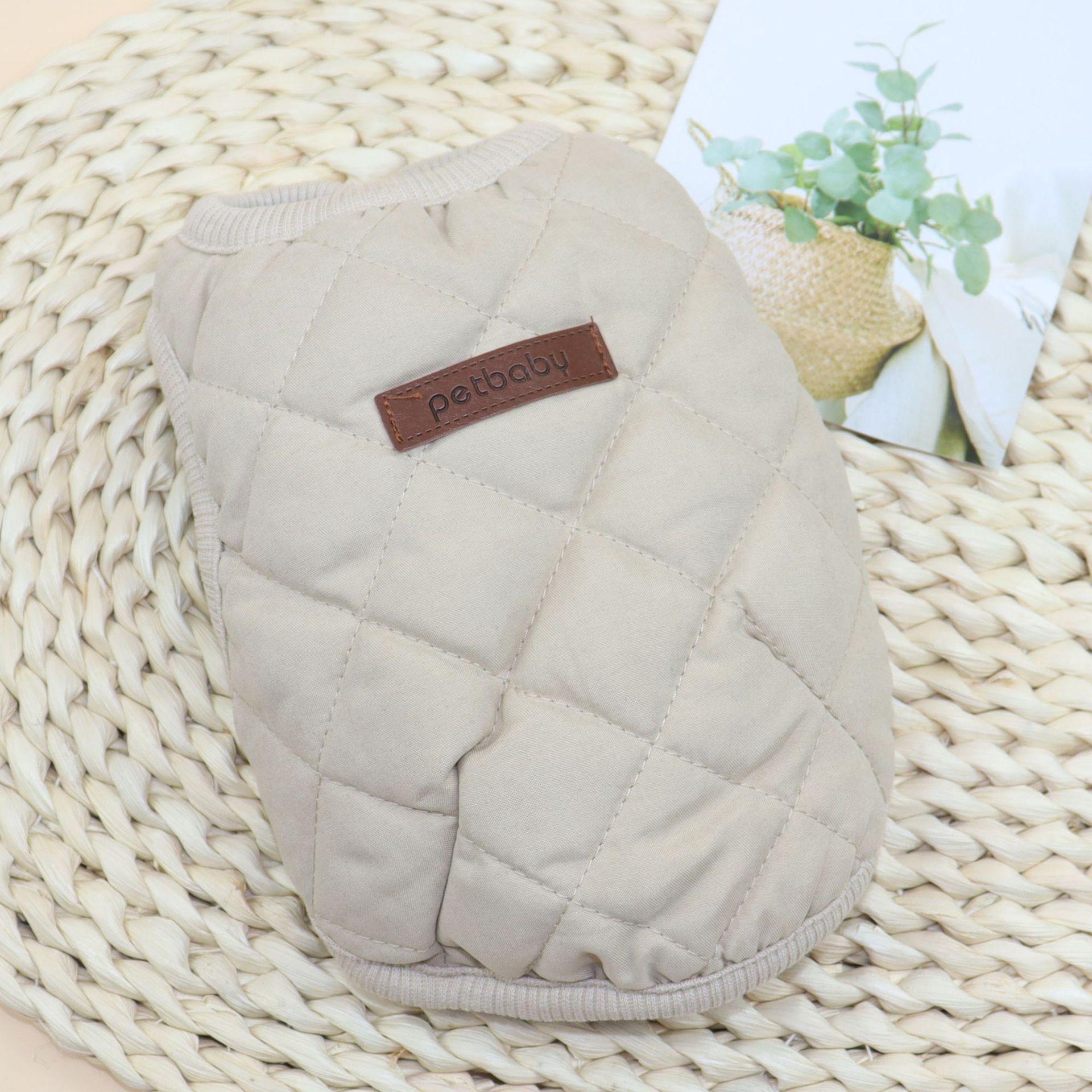Odd Pet Dog Vest Thickened Cotton Small Breed Diamond vest wine red XS view 5