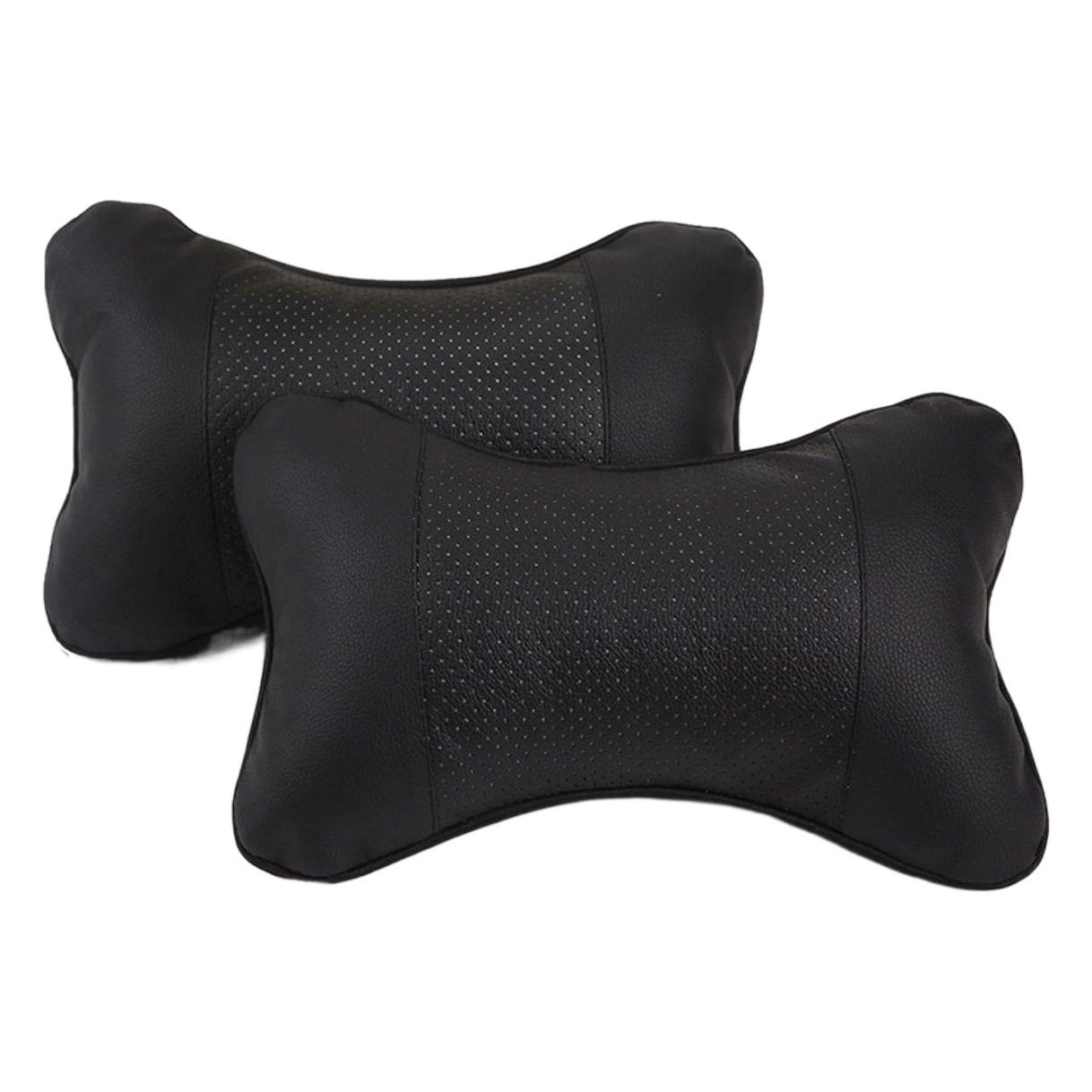 Bone Shape PU Car Neck Pillow Universal Gray view 2