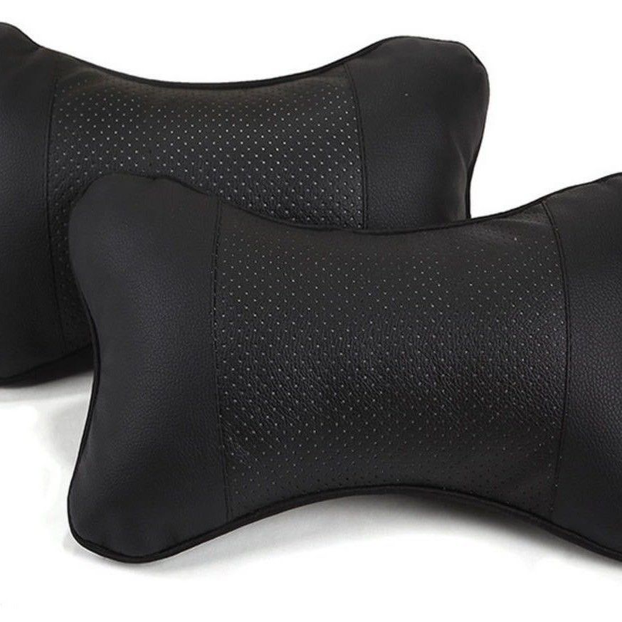 Bone Shape PU Car Neck Pillow Universal Gray view 4