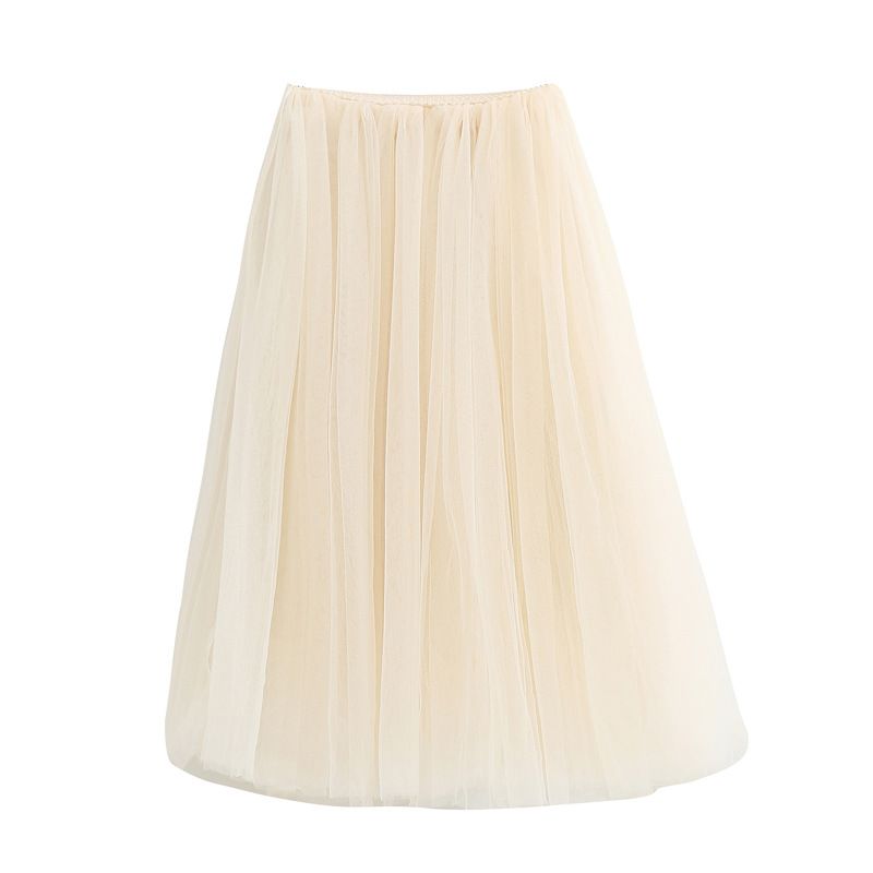 Girls Skirt Bei Congmei Polyester Mesh Solid Black 100cm view 5