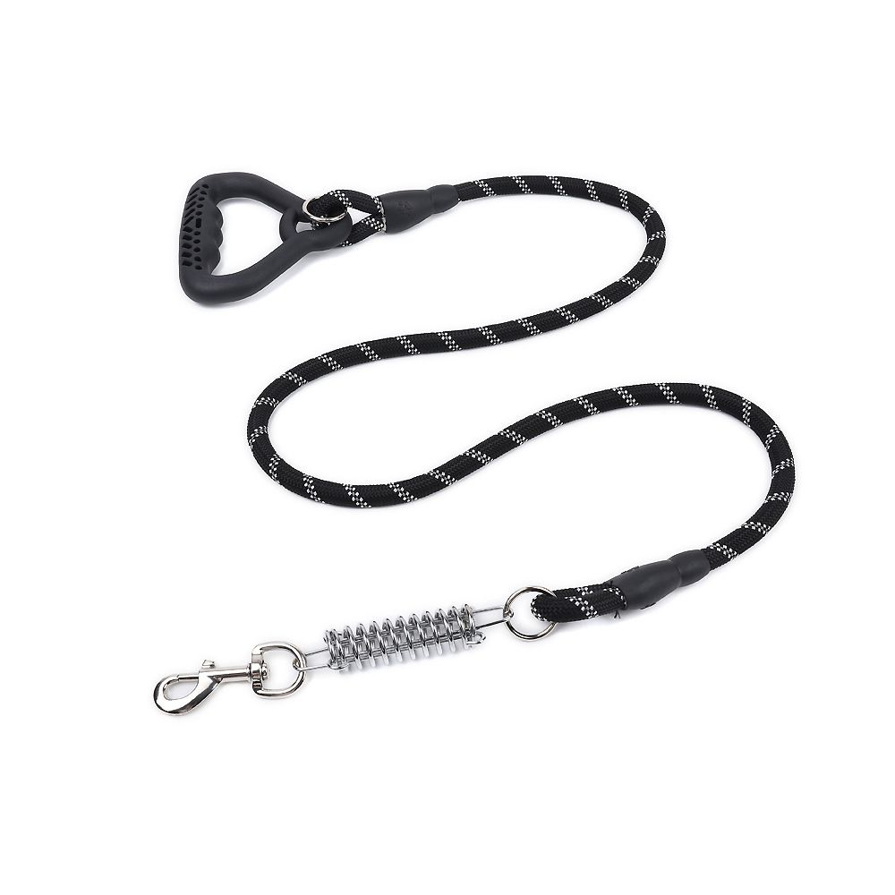 hcpet Dog Traction Rope Nylon Spring Shockproof Black view 3