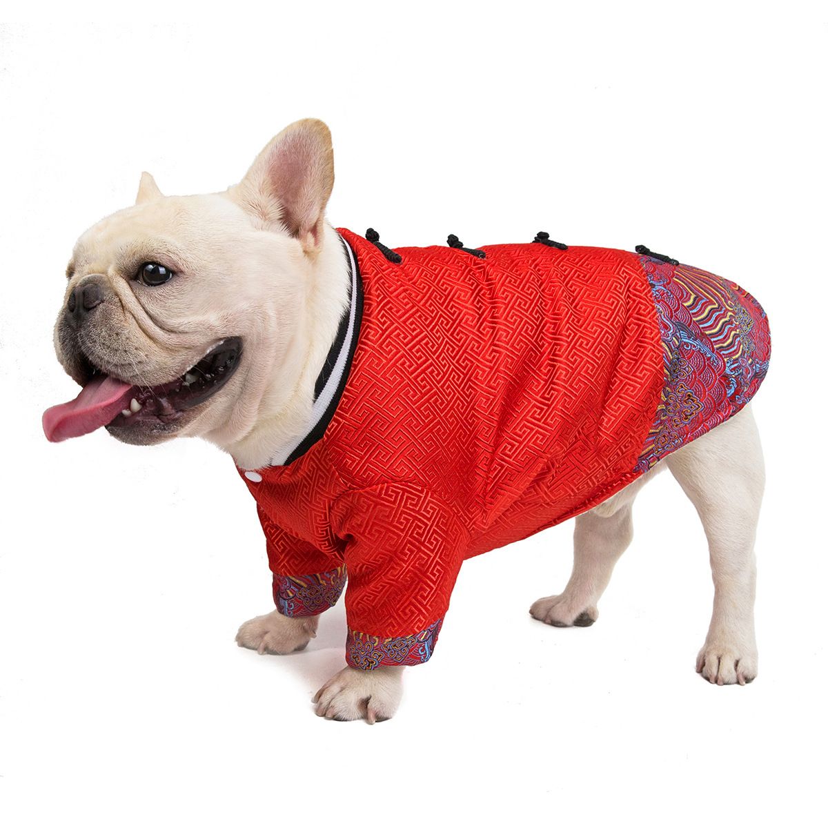 Bulldog Cotton Jacket Dogbaby Winter Pet Clothing Red XXL view 4