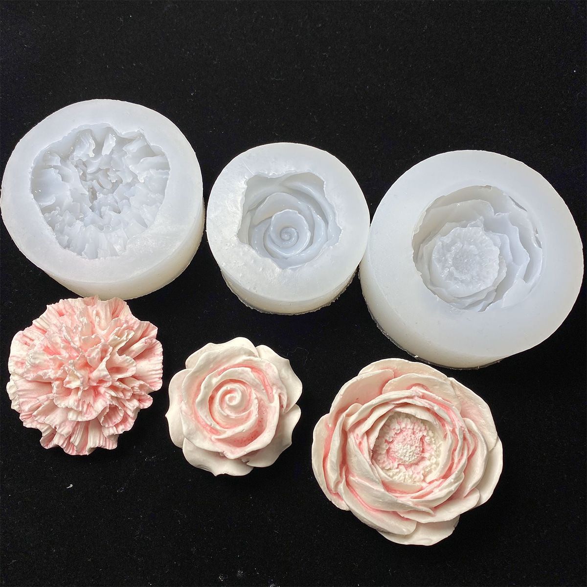 Silicone Flower Mold DIY Epoxy Plaster Candle Soap Model 3-transparent 15-771 view 2