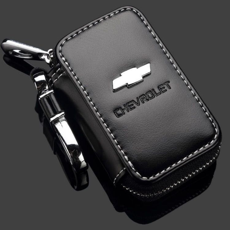 Dazzling Leather Car Key Bag for Audi Kia Chery Fiat Originally Black square — image 1