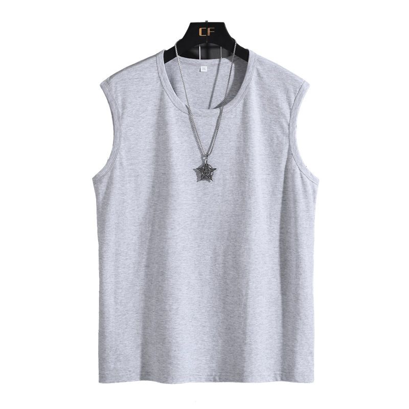 Menma Men Summer Cotton Sleeveless Loose Sports Crewneck White XXL view 6