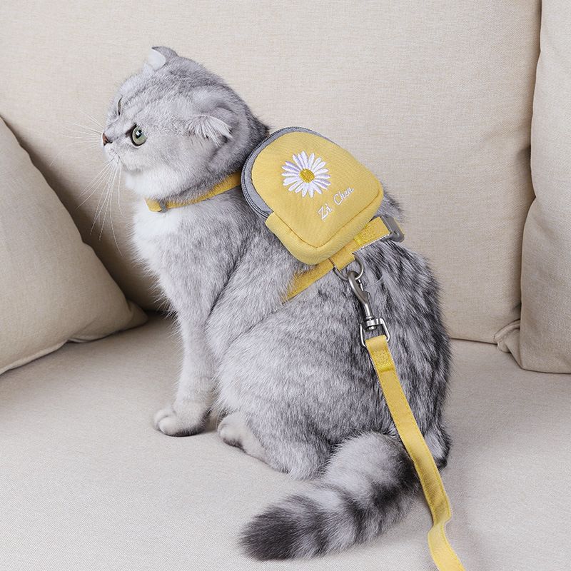 Zichen Dog Harness Polyester Embroidered Chrysanthemum Grey 1.5(L size) view 4
