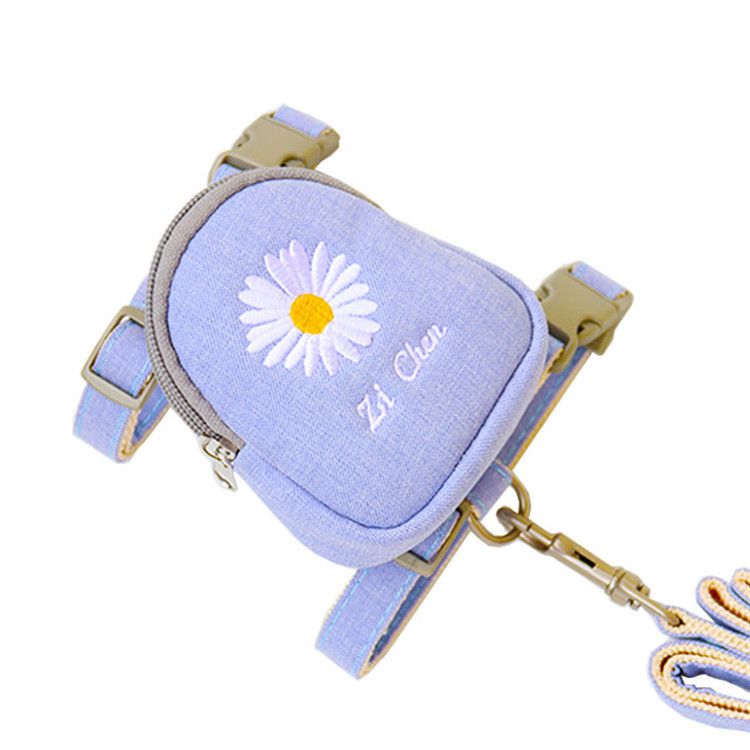 Zichen Dog Harness Polyester Embroidered Chrysanthemum Yellow 1.5(M size) view 3
