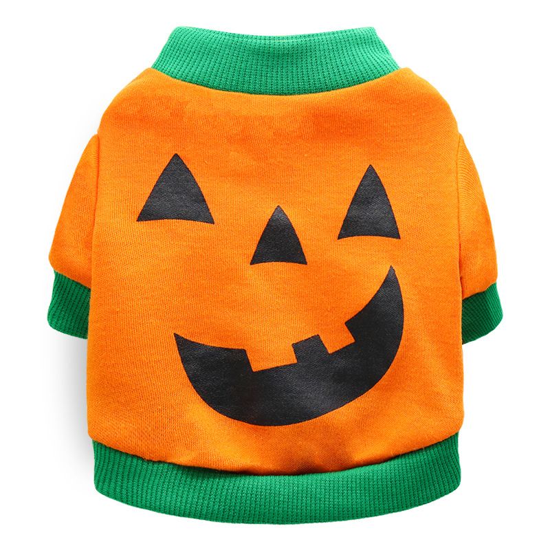 DROOLING DOG Pet Dog Cat Clothes Cotton T Shirt Orange dark green edge