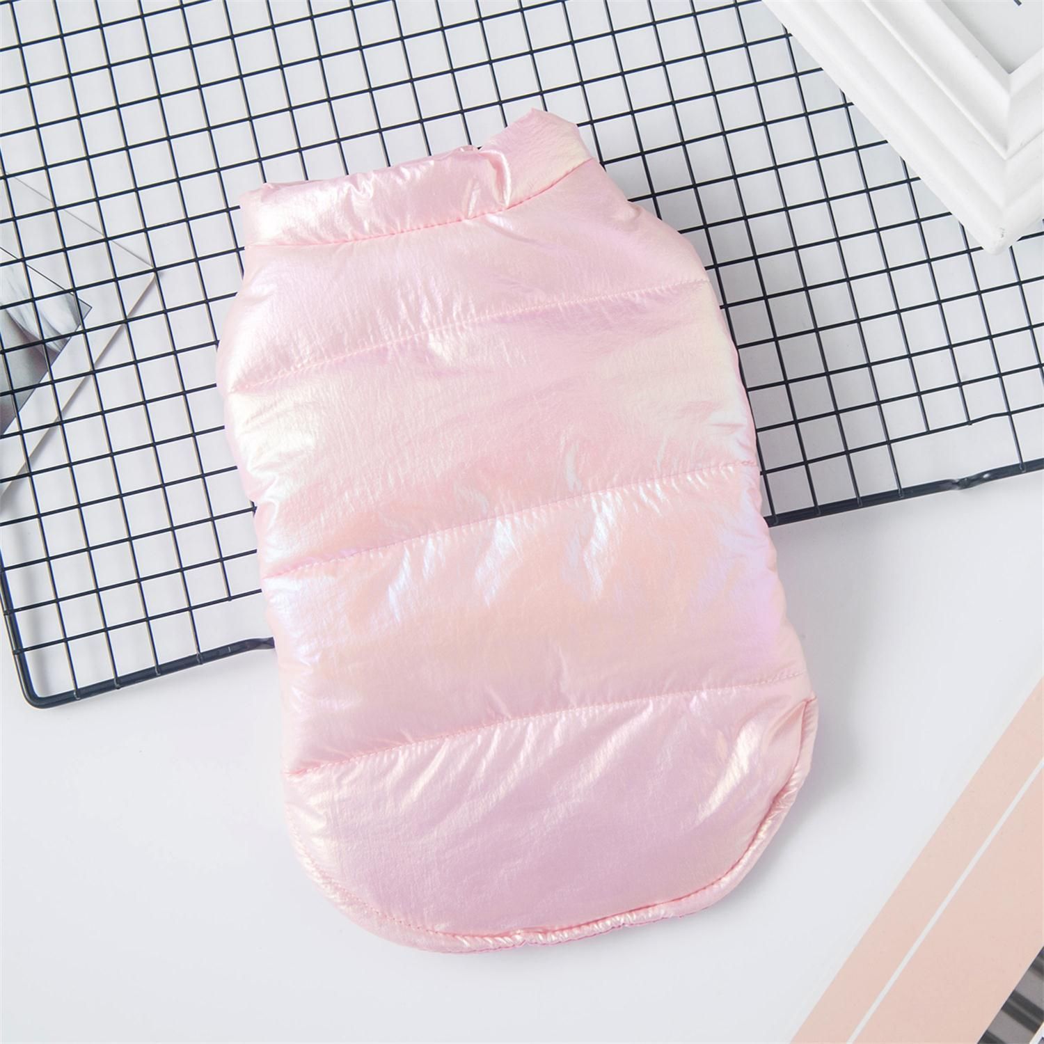Qi Pet Dog Vest Small Breed Casual Style Glow Vest Pink L