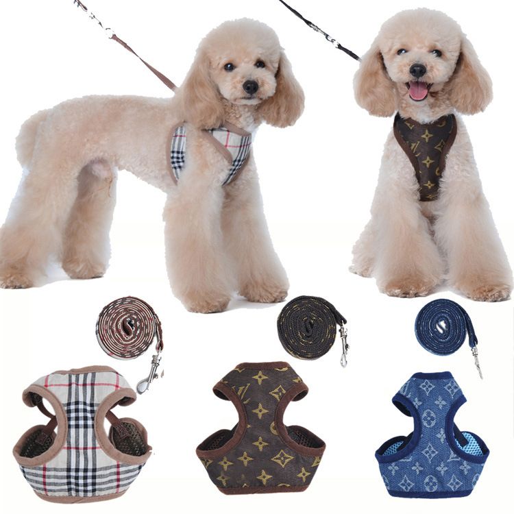 Happy Dog Harness Vest Adjustable Leash Set Polyester Pink GD XS:0.06kg view 3