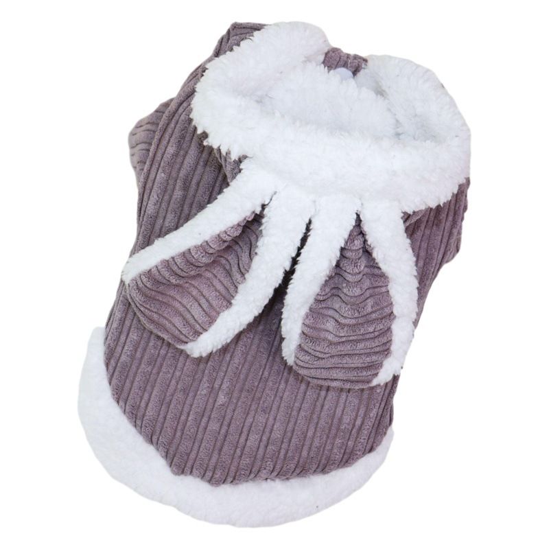 Pet Coat Rabbit Ear Cotton Qichong Small Dog Darling Rabbit Grey XXL view 2