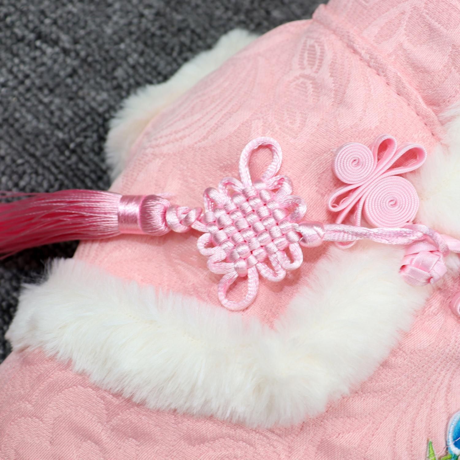 Pet Tang Suit Clothes for Small Dogs and Cats Xiangyun Tang Suit Red M view 3