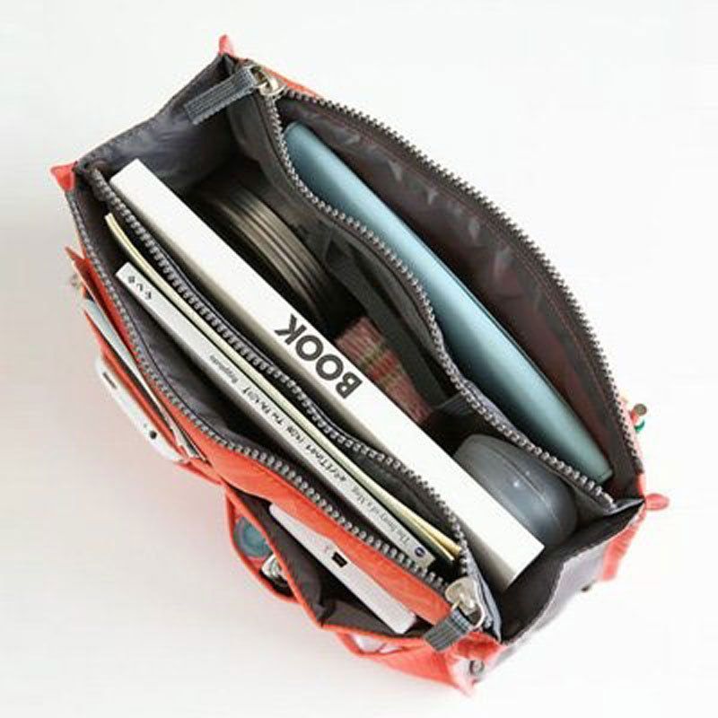 Craftsman Double Zipper Makeup Bag Oxford Cloth Grey view 6