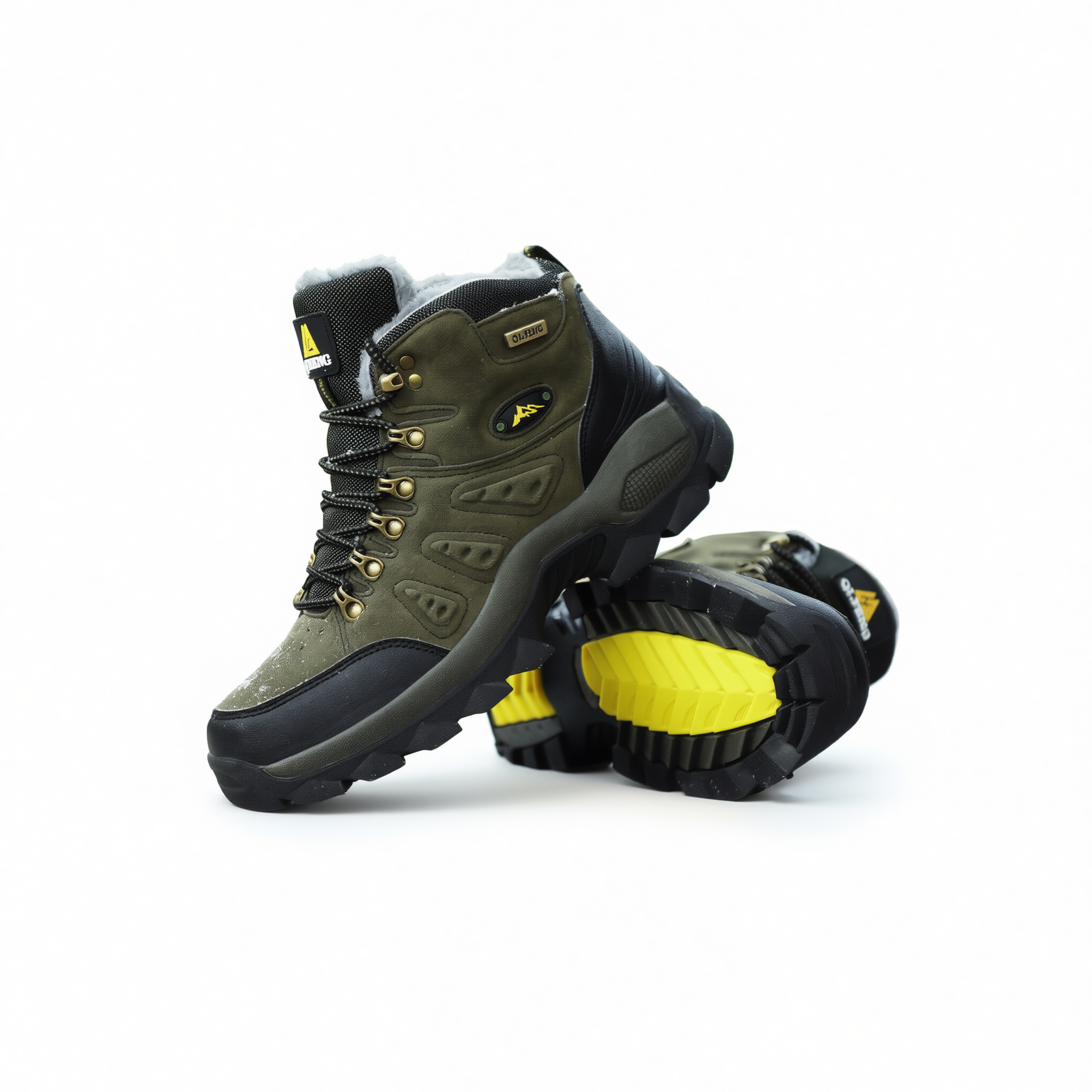 QIFENG Winter High-top Snow Boots Cotton Warm Leather gray cotton shoes 42 view 3