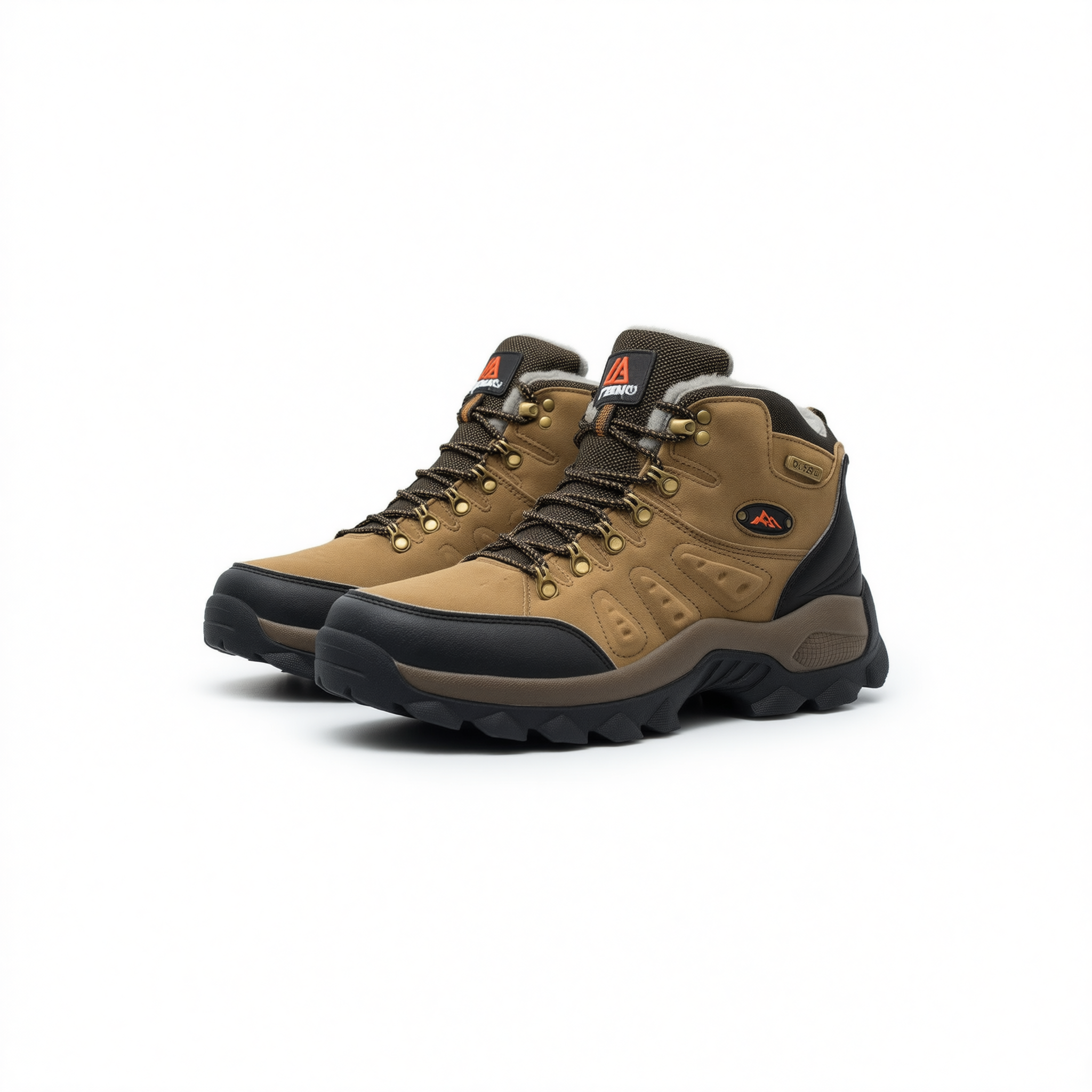 QIFENG Winter High-top Snow Boots Cotton Warm Leather brown cotton shoes 47 view 2