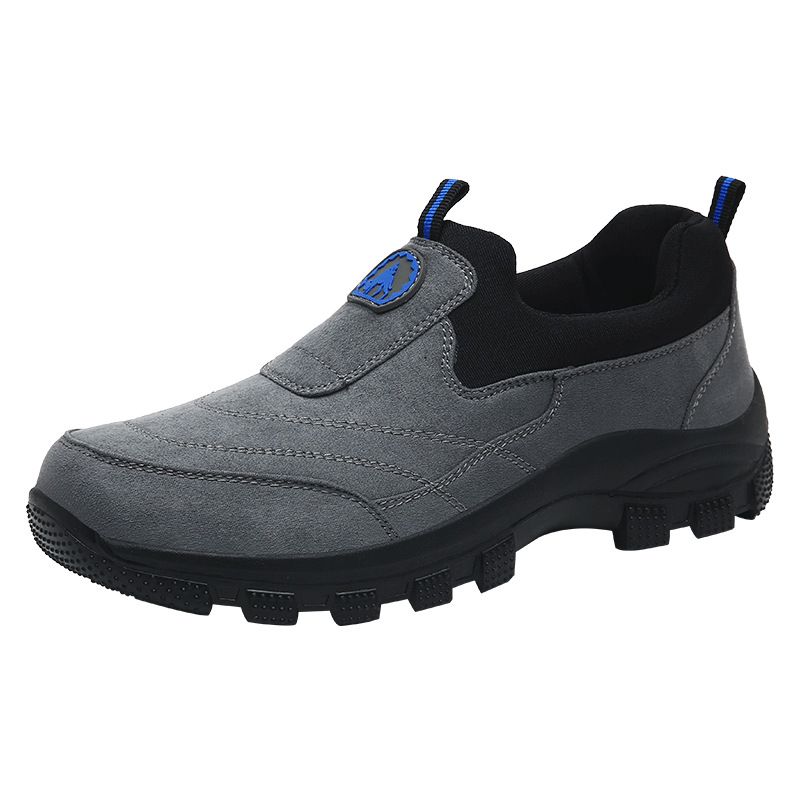 Men Slip On Hiking Shoes Waterproof Low Top Grey 44 view 4
