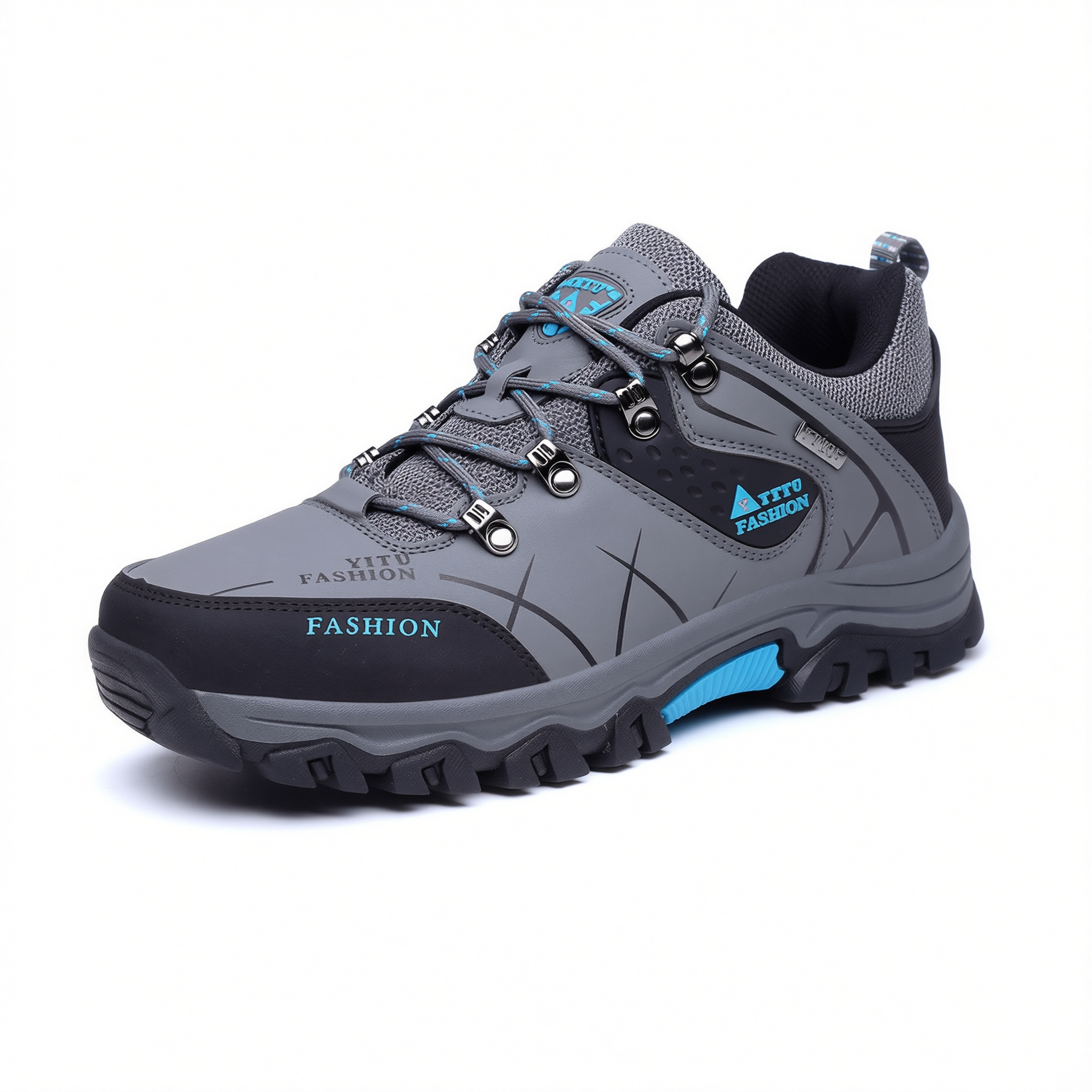New Code Men Hiking Shoes Anti Slip Outdoor Grey 39