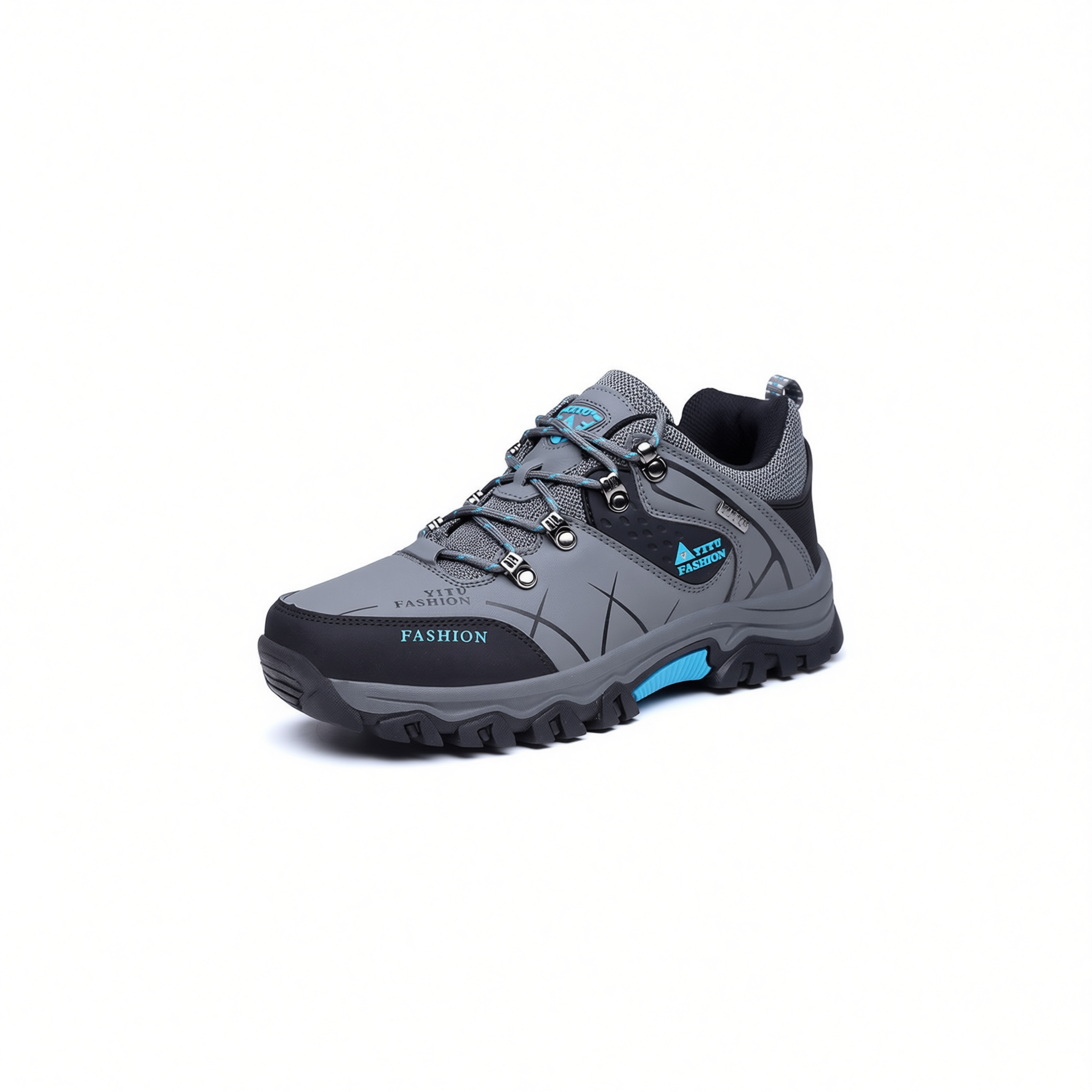 New Code Men Hiking Shoes Anti Slip Outdoor Grey 44 view 2