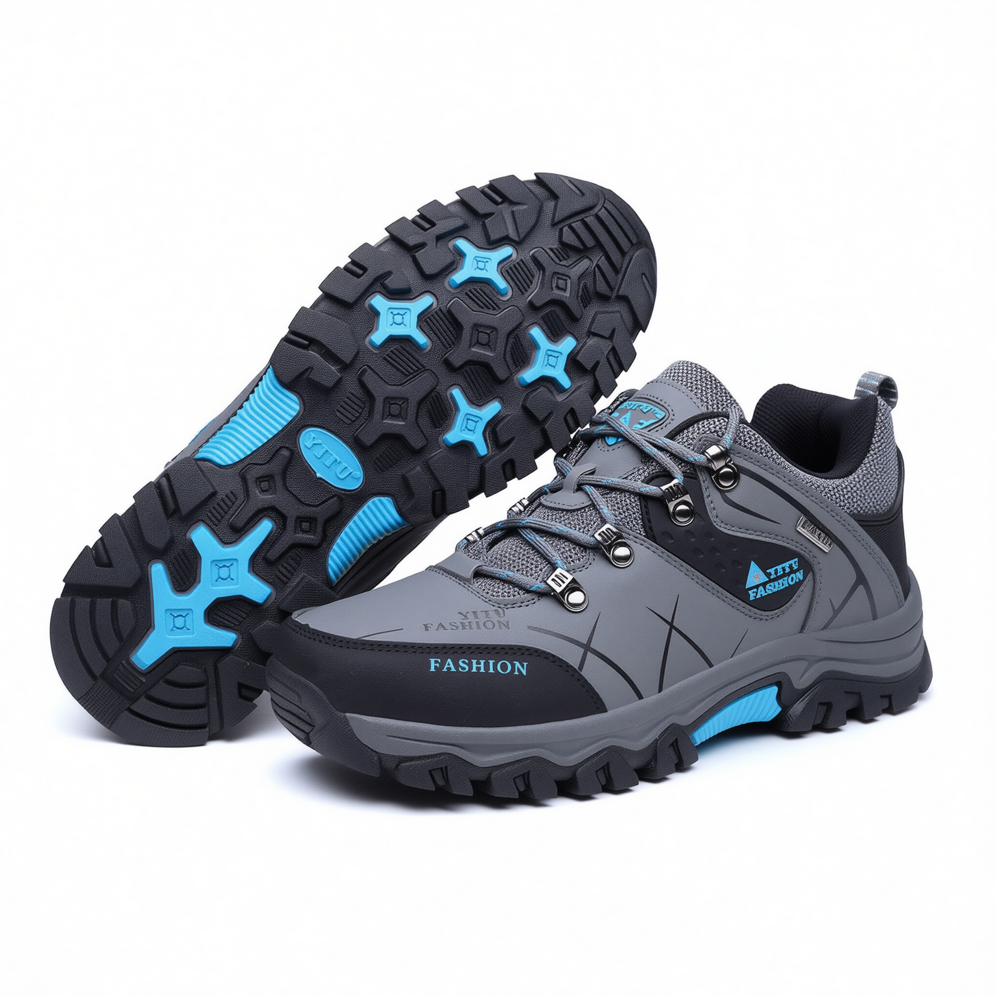 New Code Men Hiking Shoes Anti Slip Outdoor Green 41 view 4