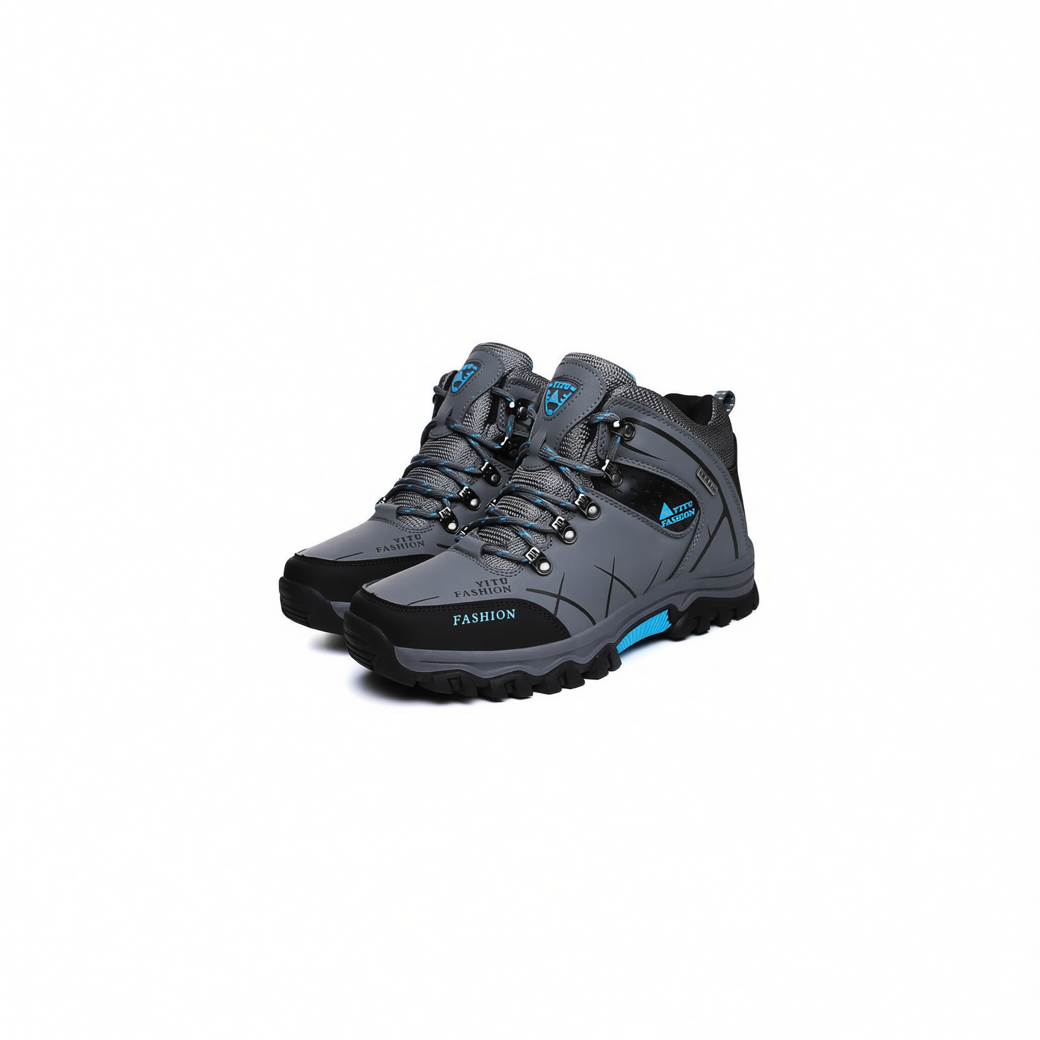 Men High Top Hiking Shoes Winter Warm Size 47 8528 Gray 44