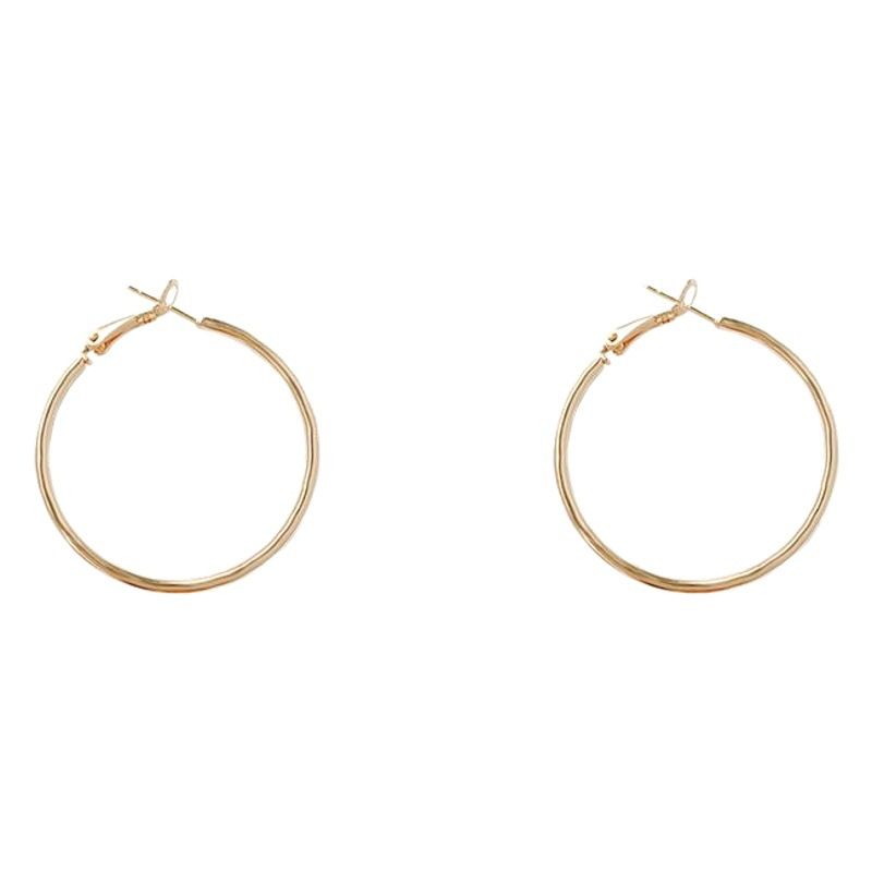 Mori Wai Metal Earrings Geometry Circle 925 Silver E2455 gold 3cm view 2