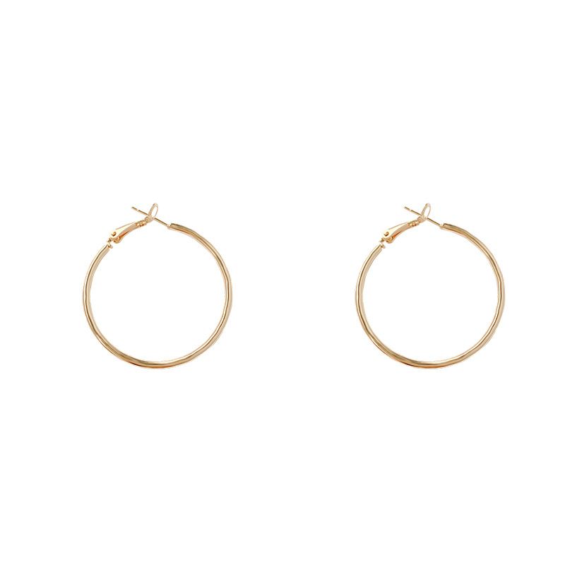 Mori Wai Metal Earrings Geometry Circle 925 Silver E2455 gold 7cm view 5