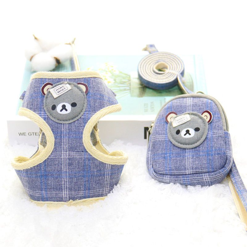 Zichen Dog Leash Chest Strap with Snack Bag Dark Blue (Snack Bag) 3 Piece Set — image 1