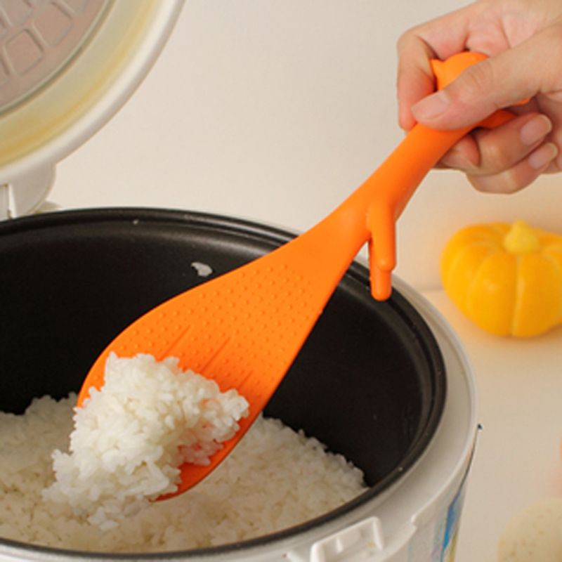 Squirrel Rice Spoon PP Non Stick Kitchen Utensil 21CM White 21*5.7CM view 3