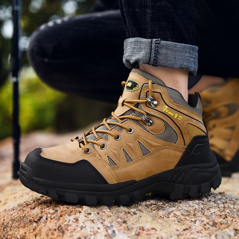 Men Hiking Shoes Minsi Xiusi Mid Top Anti Slip WN-9903-1 Army Green 41 view 5