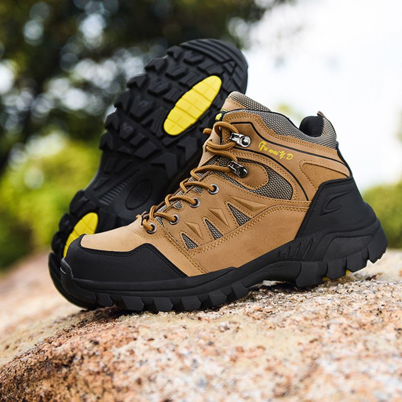 Men Hiking Shoes Minsi Xiusi Mid Top Anti Slip WN-9903-1 Army Green 47 view 2