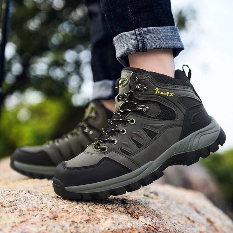 Men Hiking Shoes Minsi Xiusi Mid Top Anti Slip WN-9903-1 khaki 37 view 3