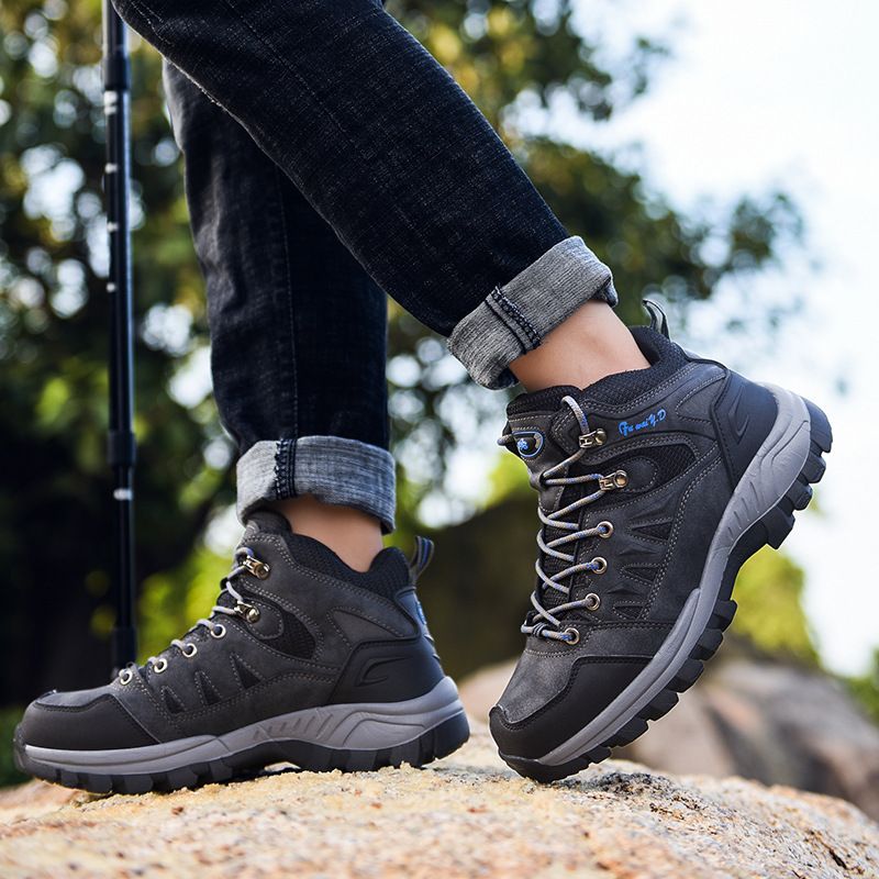 Men Hiking Shoes Minsi Xiusi Mid Top Anti Slip WN-9903-1 khaki 37 view 4