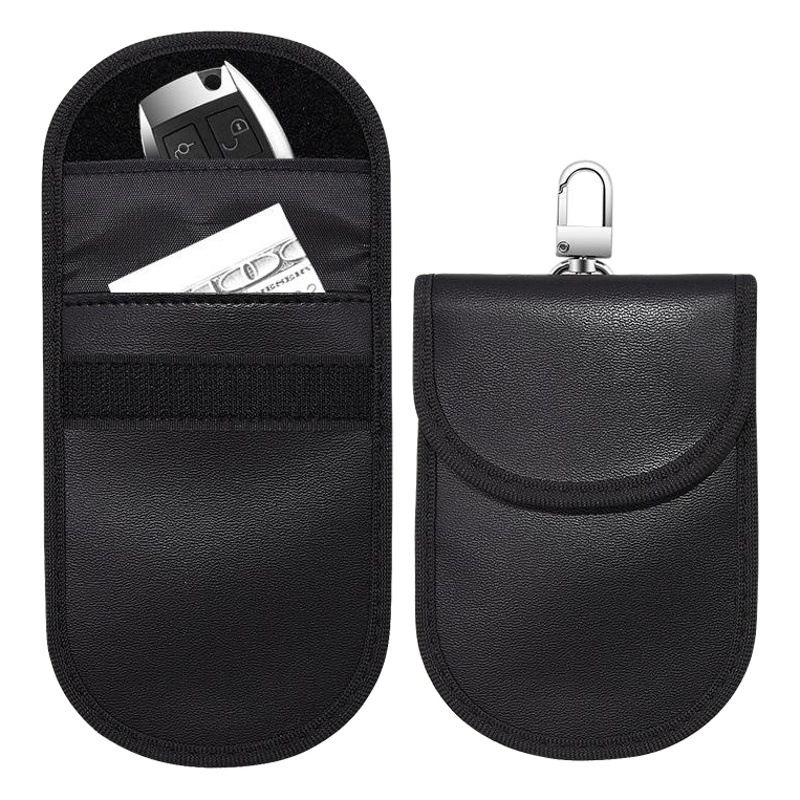 Chen Fu Shunyu Signal Shielding Bag Phone Car Key Zipper Black 14*10 cm view 2