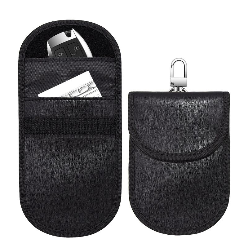 Chen Fu Shunyu Signal Shielding Bag Phone Car Key Zipper Black 14*10 cm view 5