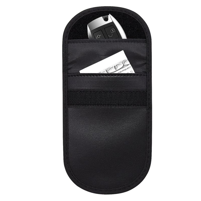 Chen Fu Shunyu Signal Shielding Bag Phone Car Key Zipper Black 12*9 cm view 3