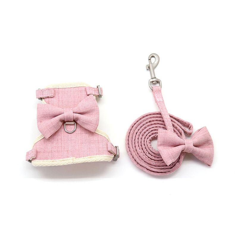Pet Traction Strap Polyester Cat Dog Pink M size cotton nylon mesh cloth cat