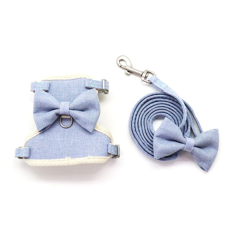 Pet Traction Strap Polyester Cat Dog Sky Blue S-size cotton nylon mesh cat