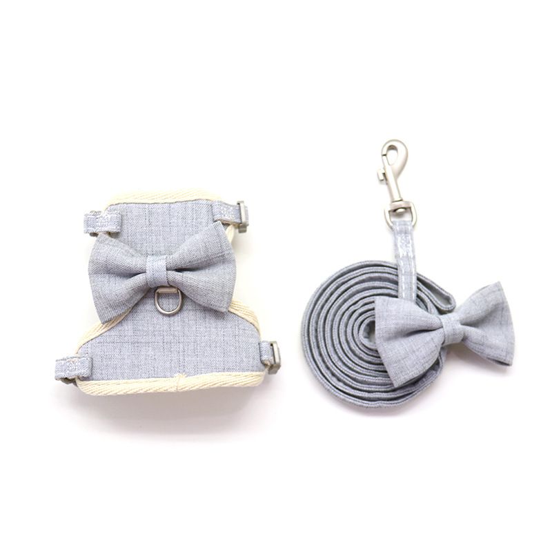 Pet Traction Strap Polyester Cat Dog Grey M size cotton nylon mesh cloth cat
