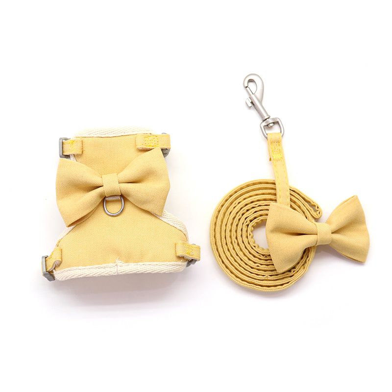 Pet Traction Strap Polyester Cat Dog Yellow M size cotton nylon mesh cloth cat