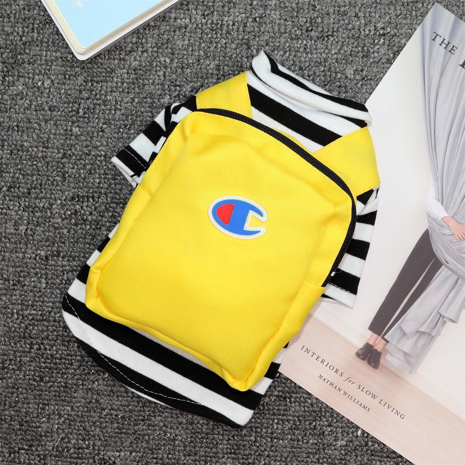 Funny Dog Clothes Qichong Small Pet Spring Autumn Purse Stripe XS view 3