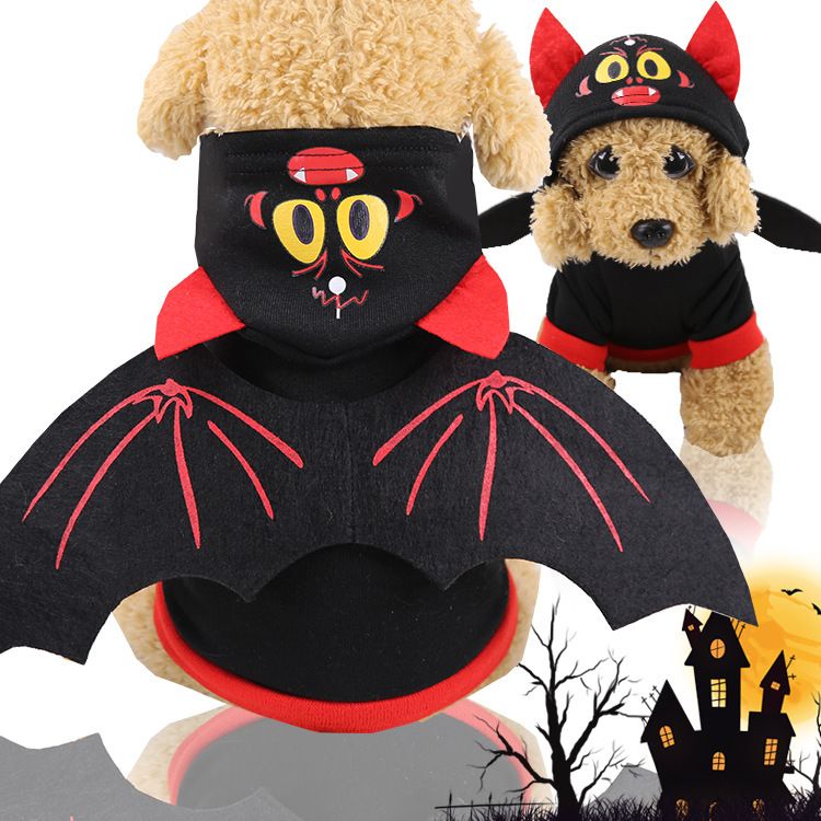 shine Pet Dog Cat Transformation Costume Cotton Hooded two-leg sweater (Red +