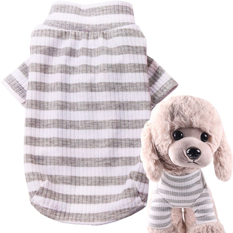 Pet Two Leg Shirt Striped Cotton Shine Two-leg stretch bottoming shirt with