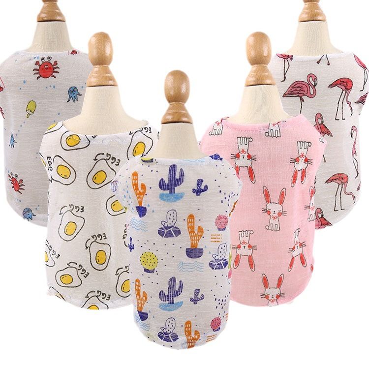 Valley Dog Pet Cooling Vest Sun Protection Vest yellow edging cactus XS bust view 4