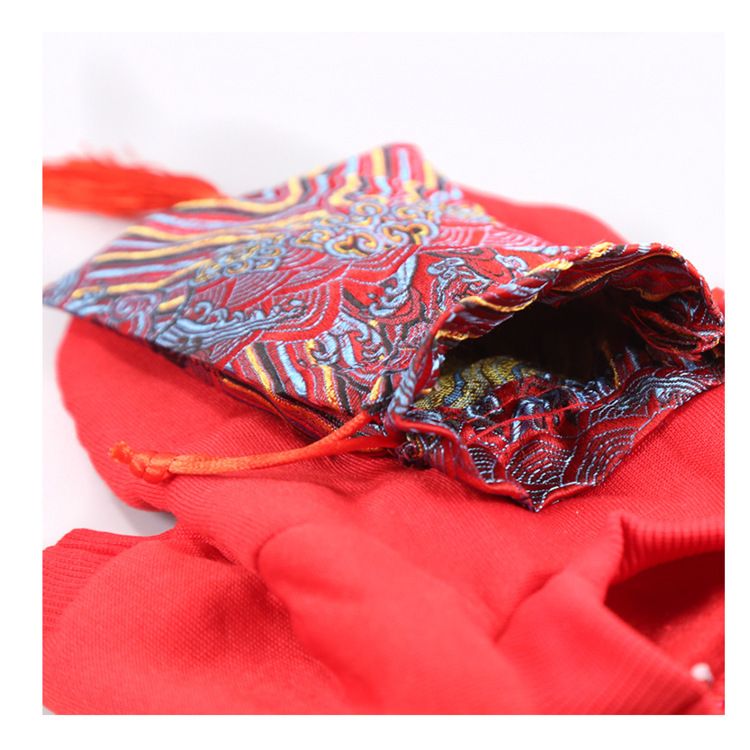 Pet Sweatshirt Polyester Tassel Wave Design Fubao wave tassel (red sweater) M view 6