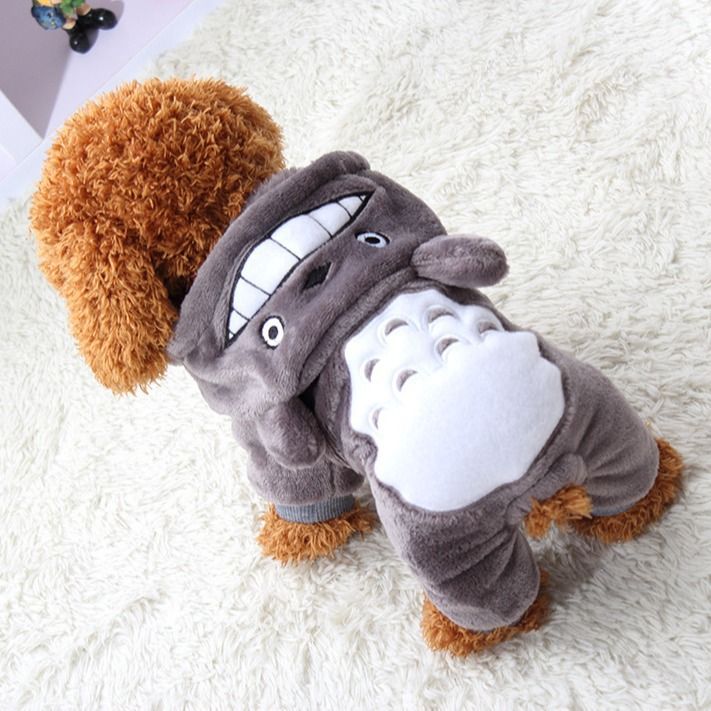 Shine Four Leg Dog Clothes Coral Fleece Thickened Large Big Dog Chinchilla view 3