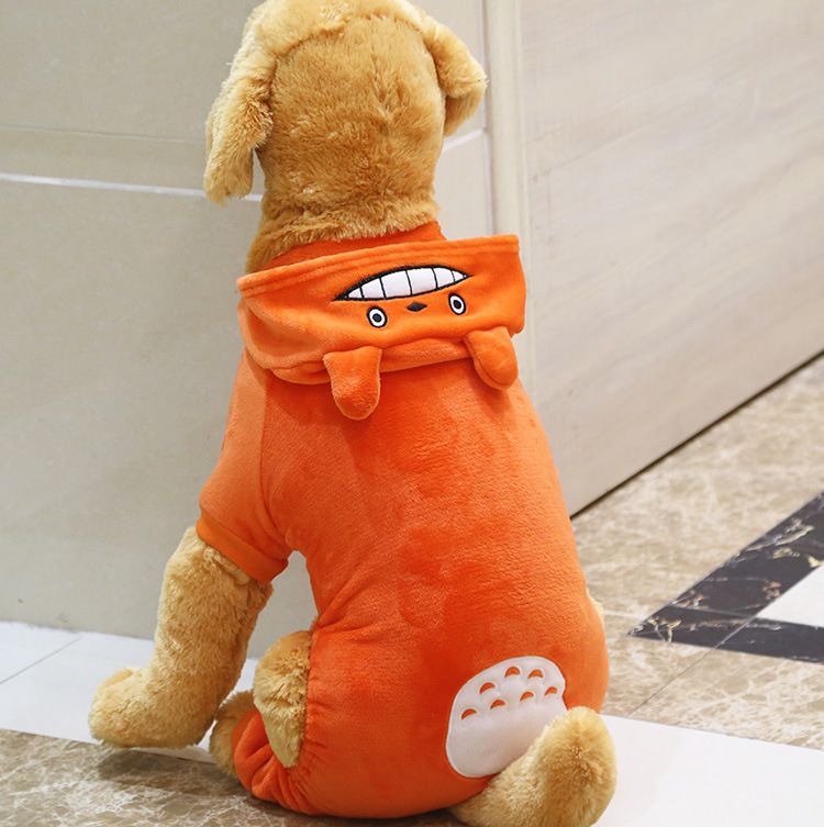 Shine Four Leg Dog Clothes Coral Fleece Thickened Large Big Dog Chinchilla view 5