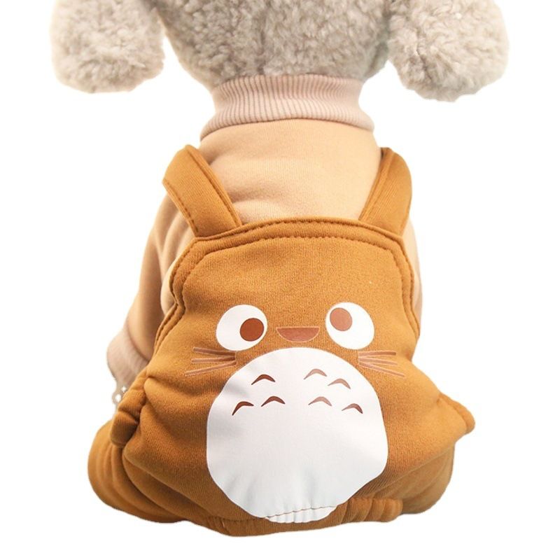 Valley Dog Pet Fleece Sweatshirt Cartoon Strap Design Strap Totoro Purple XS view 2