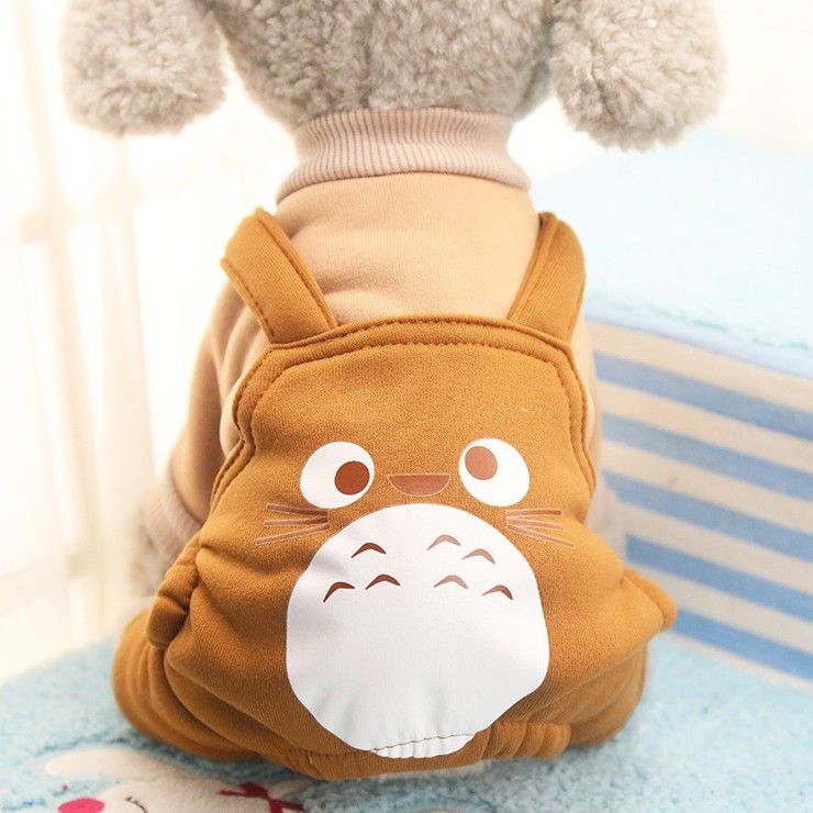 Valley Dog Pet Fleece Sweatshirt Cartoon Strap Design Strap Totoro Purple XS view 6